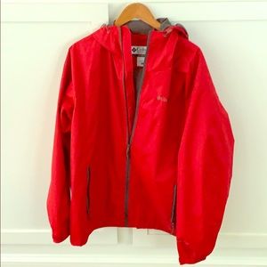 Men’s red Columbia rain jacket size XL
